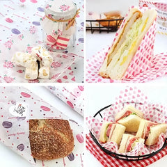 50Pcs Colorful Greaseproof Food Wrapping Paper