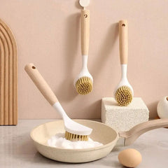 Wooden Handle Long Pot Cleaning Brush