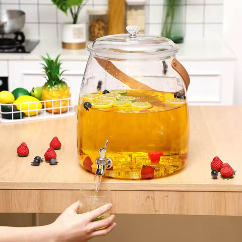 5.2L Beverage Dispenser with Spigot – Glass Pitcher