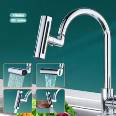 4 Modes Faucet Waterfall Outlet Splash