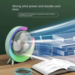 RGB USB Desk Fan with Light