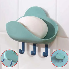 Cloud Shape Drain Soap Holder With Hook