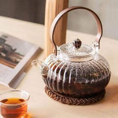 Borosilicate Teapot with Wooden Handle