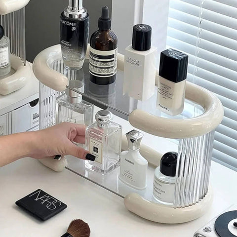 2 Layers Space Saving Cosmetic Organizer Shelf