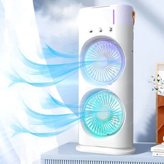 Double Headed Rechargeable Mist Fan