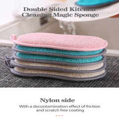 Double Sides Scrub Magic Dishwasher Sponge