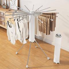 Double-Tier Cloth Stand with Aluminum Hangers