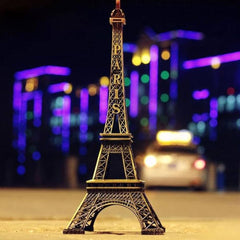 3d metal landmark Eiffel Tower building statue