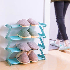 Expandable Z-shaped Shoe Rack, Shoe Shelf Storage Organizer