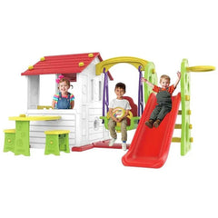 Kids Activity Playhouse with Slide & Swing