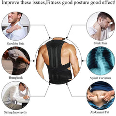 Adjustable Posture Back Belt Support for Men & Women