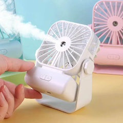 USB Desk Fan With Spray Rechargeable