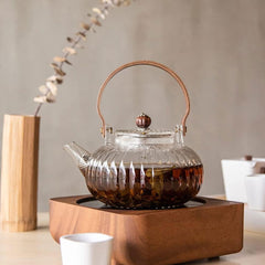 Borosilicate Teapot with Wooden Handle