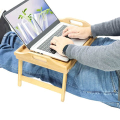 Portable Bamboo Bed Table Tray