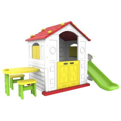 Kids Activity Playhouse with Slide & Table