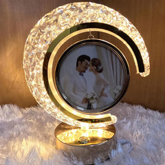 LED Crystal Moon Photo Frame