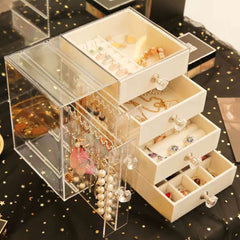 Jewelry Storage Box with Drawer Organizer