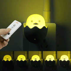 Cute Yellow Duck Led Night Light  Remote Control