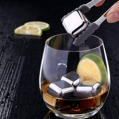 Reusable Steel Ice Cubes With Clip