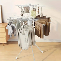 Double-Tier Cloth Stand with Aluminum Hangers