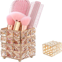 Rose Gold Crystal Makeup Brush Holder