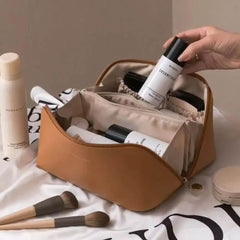 Portable Makeup Leather Bag