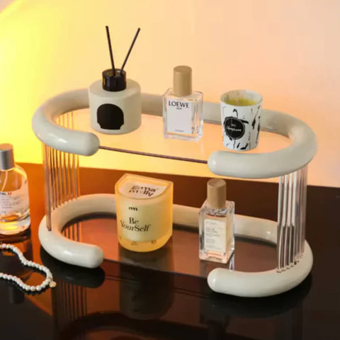 2 Layers Space Saving Cosmetic Organizer Shelf