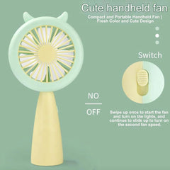 Rechargeable Mini Handheld Fan With Light