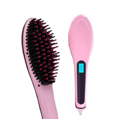 Electric Brush Straightener Comb Lcd Display