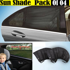 Car Sun Shade Elastic Side Window (Pack Of 4)