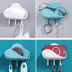 Cloud Shape Drain Soap Holder With Hook