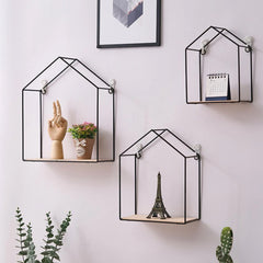 Wall Mounted House Shape Shelf