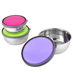 Stainless Steel 3 Pcs Food Storage Box Airtight