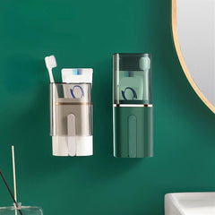 Toothbrush Holder With Rinsing Cup