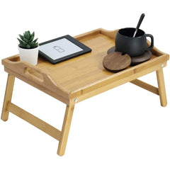 Portable Bamboo Bed Table Tray