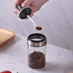 Kitchen Condiment Jar With Spoon