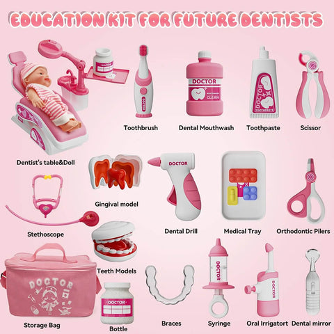 Realistic Dentist Playset for Kids