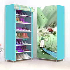 08 Layer Printed Shoe Organizer Rack