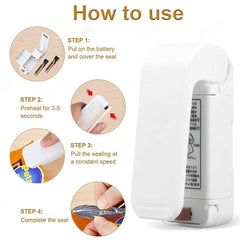 Portable Mini Plastic Bag Sealer With Battery