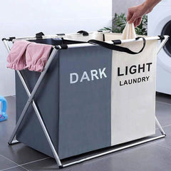 Foldable Dual & Triple Section Laundry Basket