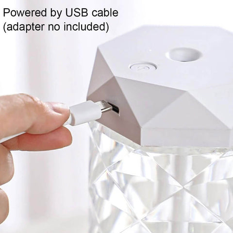 Crystal LED Humidifier Lamp