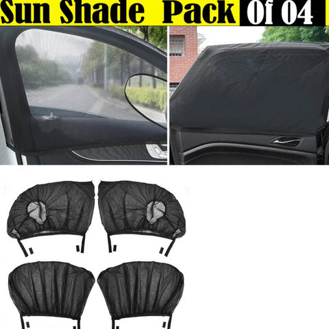 Car Sun Shade Elastic Side Window (Pack Of 4)