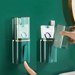 Toothbrush Holder With Rinsing Cup