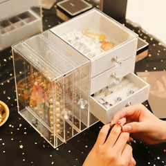 Jewelry Storage Box with Drawer Organizer