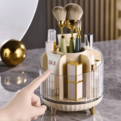 Rotating Desktop Makeup Brushes Organizer