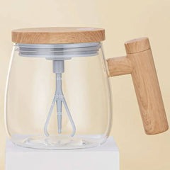 Self Stirring Borosilicate Glass Cup