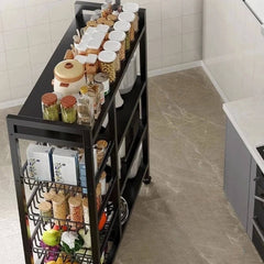 Kitchen Multifunctional Movable Storage Rack