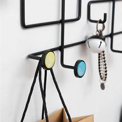 Nordic Style Wall Shelf With Hooks