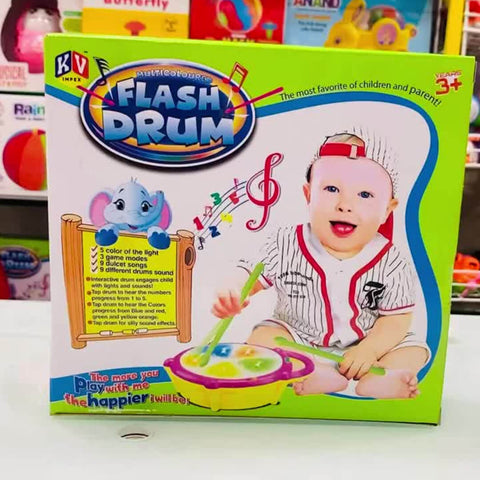 Musical Light Sound Flash Drum with Sticks