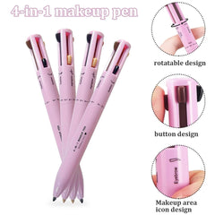 4 In 1 Makeup Pen Waterproof Eyebrow Pencil